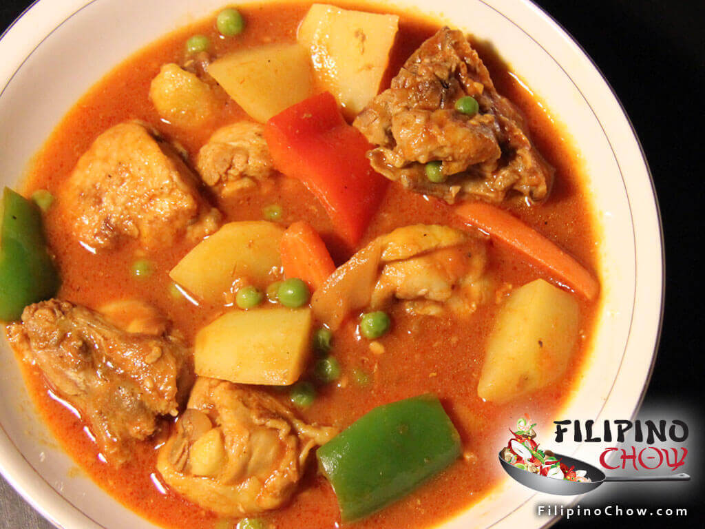 Afritadang Manok (Braised Chicken in Tomato Sauce) - Filipino Chow's