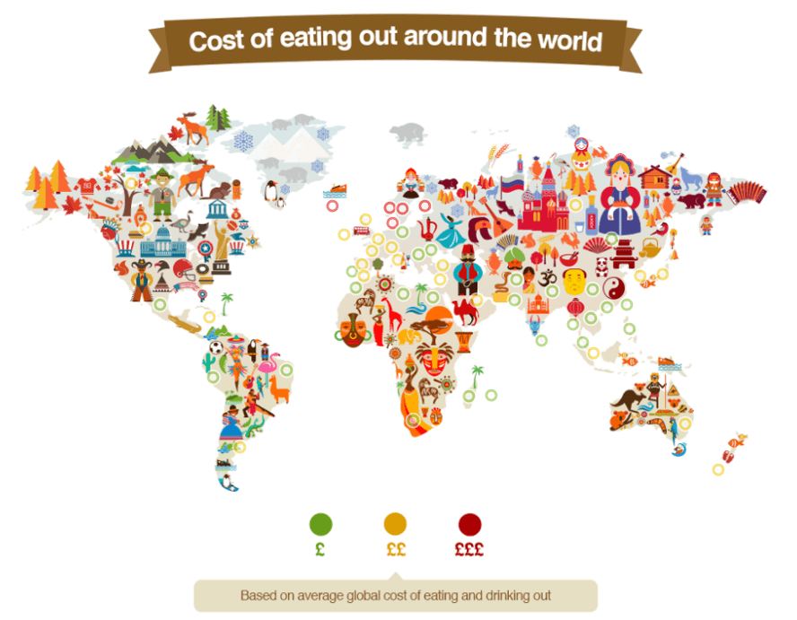 Explore the Cost of Eating Out Around the World In This Interactive Map