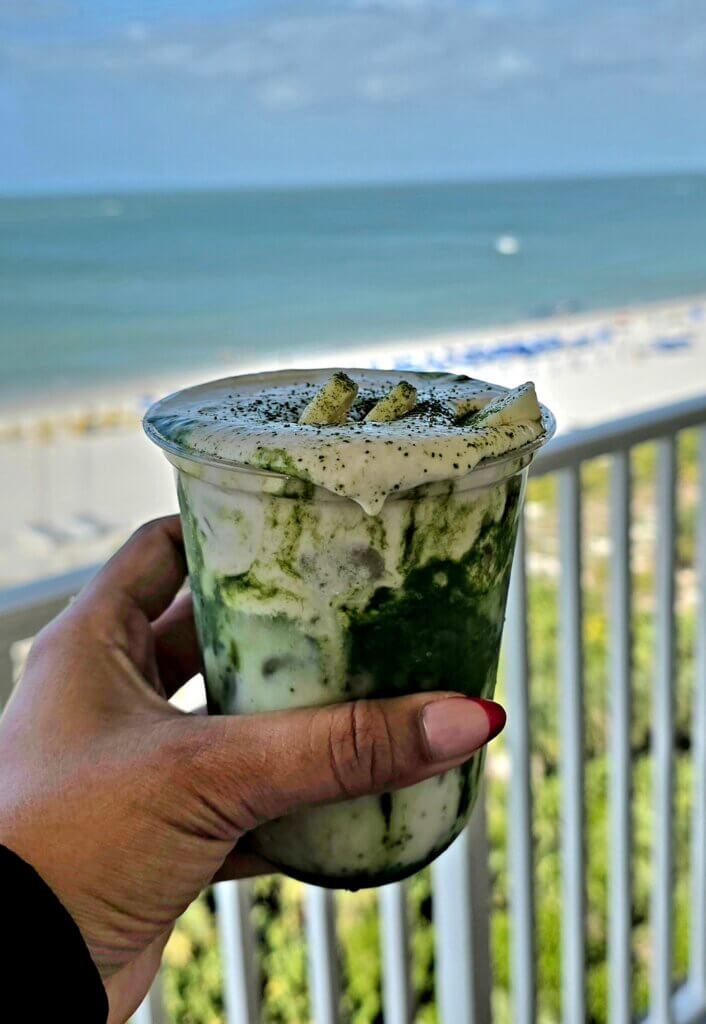 Banana Cream Matcha Latte